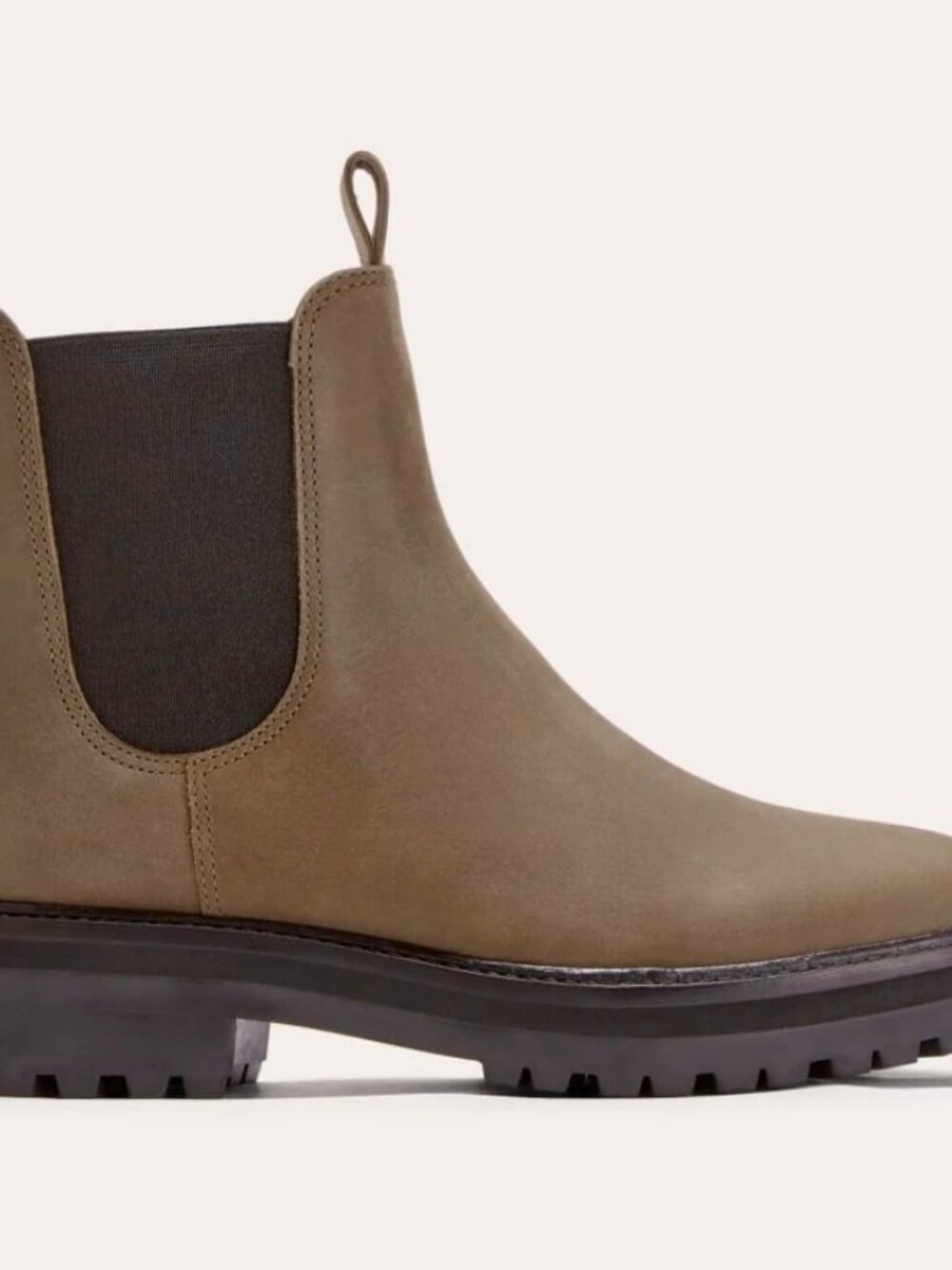 Everlane Lug Chelsea Boot Vintage Fossil Brown Leather Women's Sizes NEW BOX